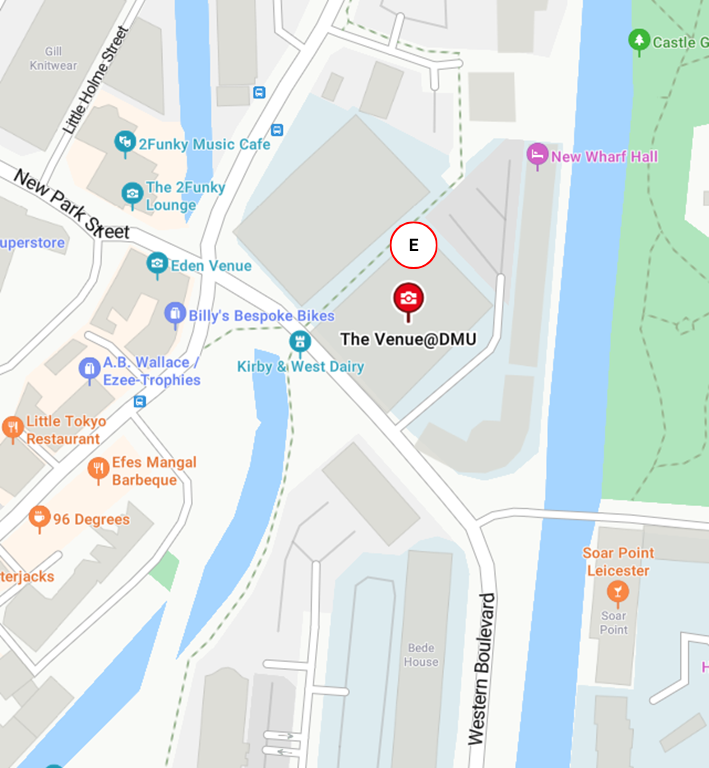 Google Map view of the Venue @DMU with the Entrance marked